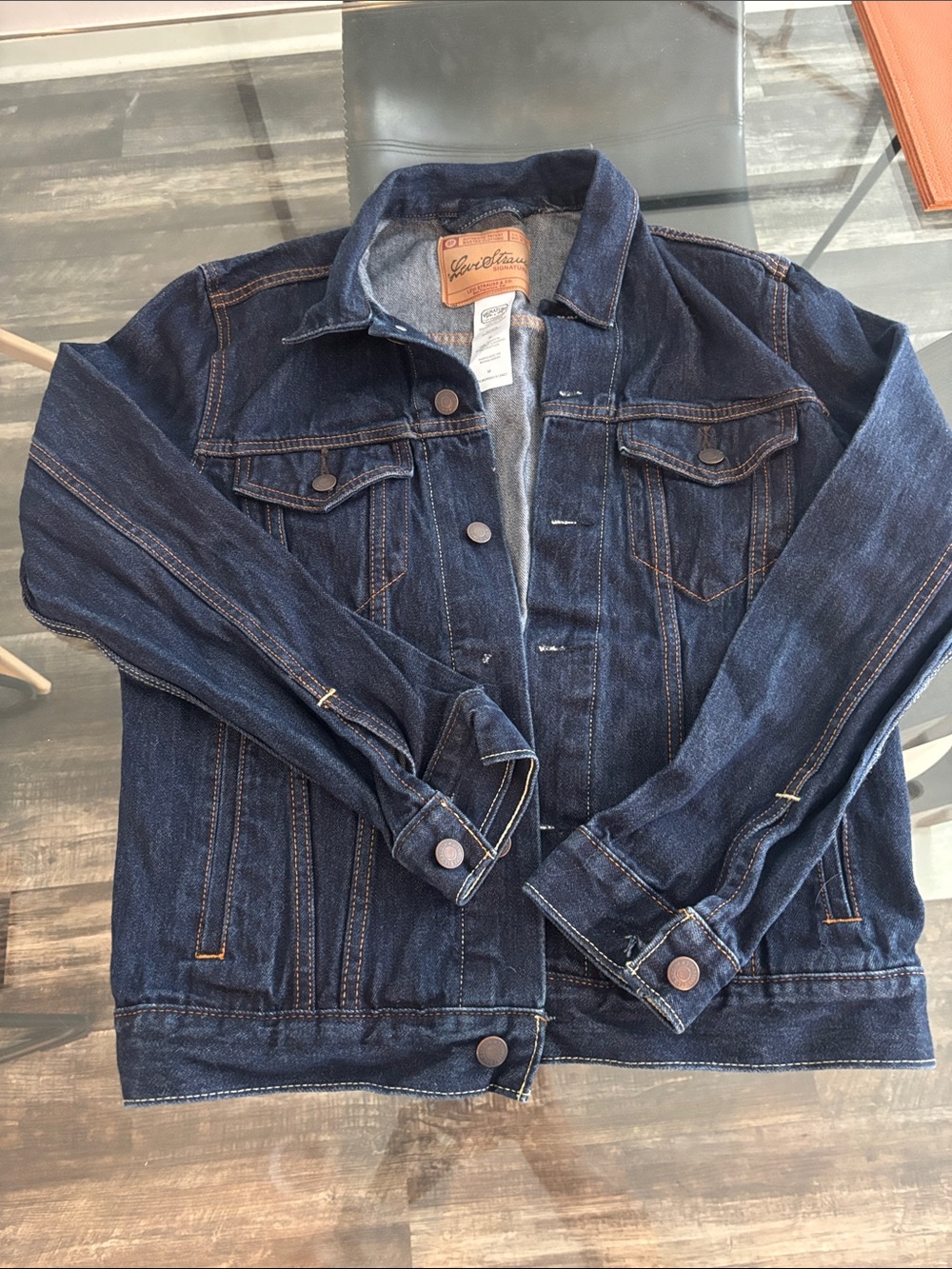 Levi's Strauss Signature Dark Blue Denim Trucker Jacket
